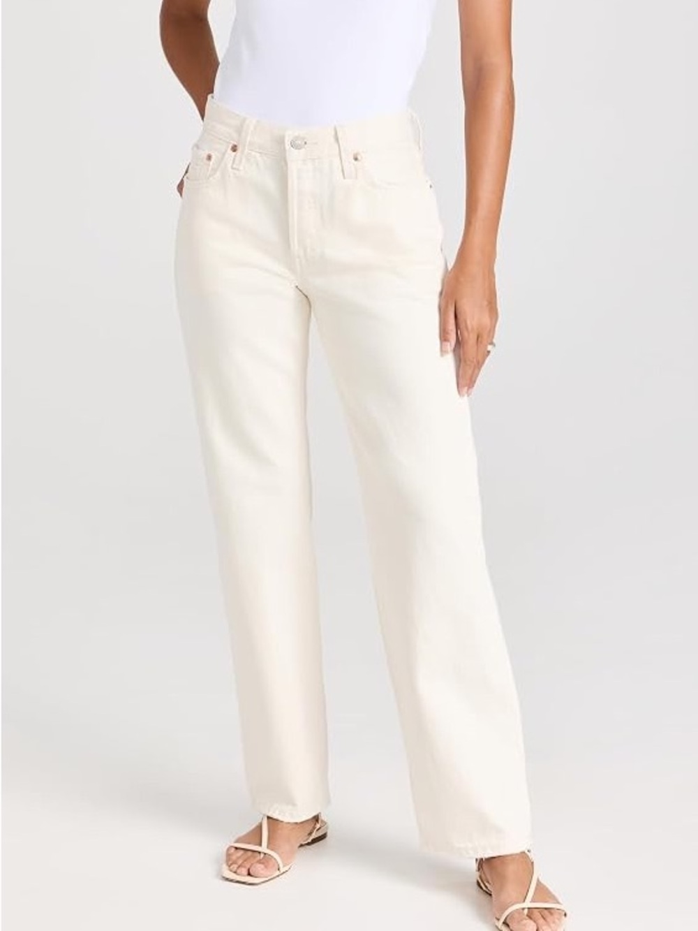 NWT Levi's 501 90s Jeans in Off-White / Ecru